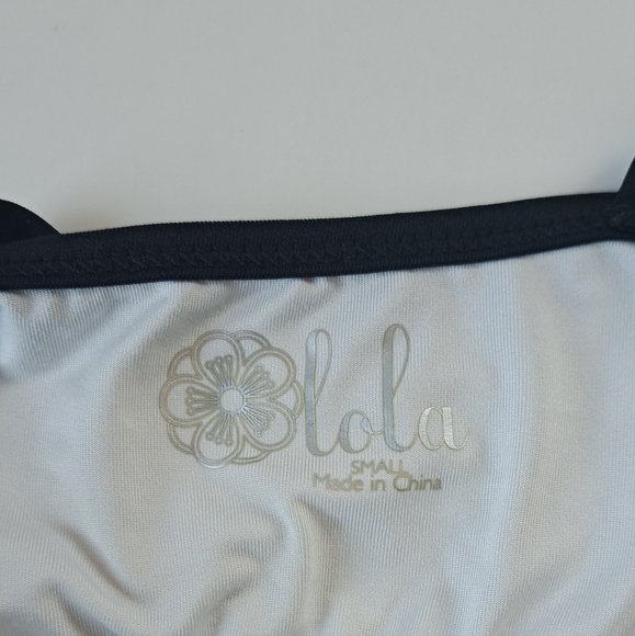 Lola Athleisure Dress Women's Small Shelf Bra Black White Print Fit and Flare - Picture 9 of 15